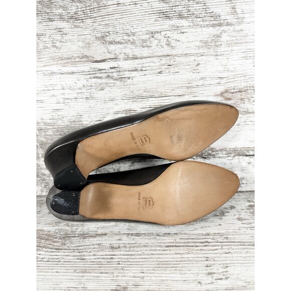 Women's Salvatore Ferragamo Dark Gray Leather Low Heel Pumps Sz 6.5AA (Narrow) - Picture 8 of 10